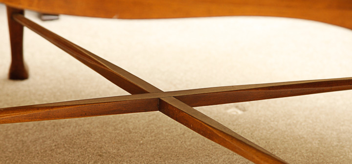 Queen Anne Style Cherry Coffee Table with Inlay