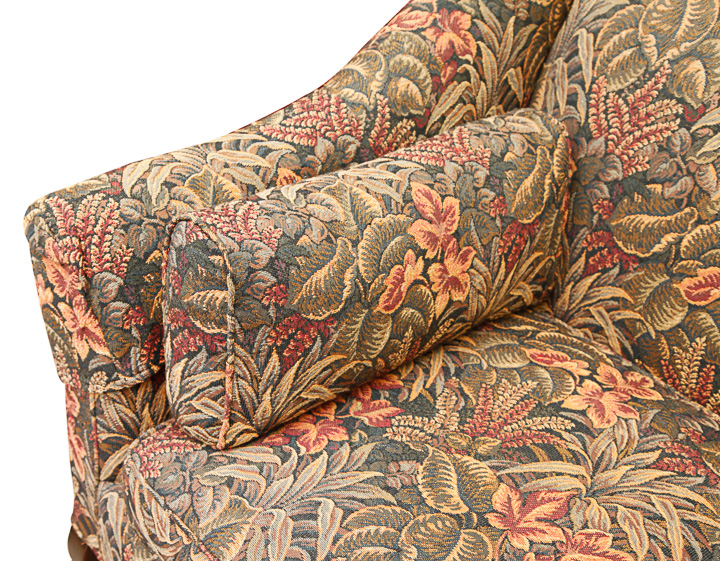 Two Piece Floral-Upholstered Sofa