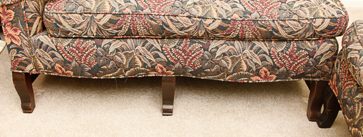 Two Piece Floral-Upholstered Sofa