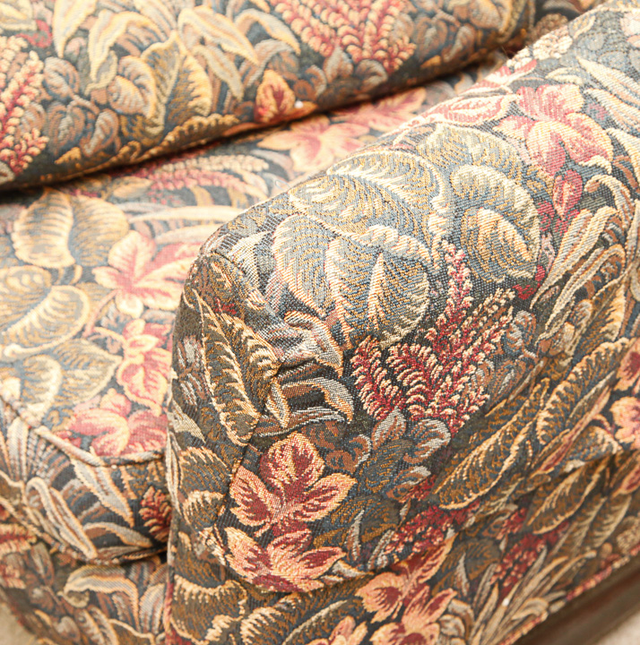 Two Piece Floral-Upholstered Sofa