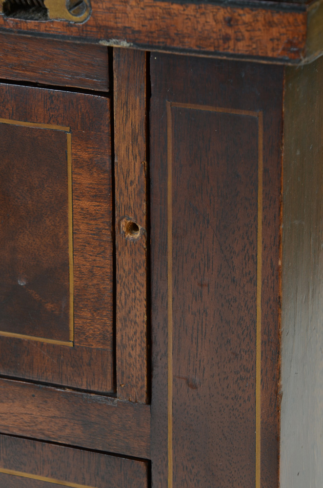 Hepplewhite Style Mahogany Tambour Secretary Desk by Maddox Tables