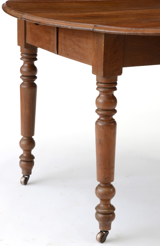 Antique Walnut  Drop Leaf Oak Dining Table