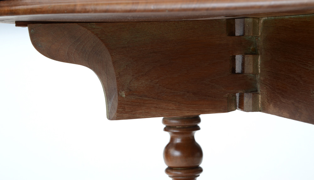Antique Walnut  Drop Leaf Oak Dining Table