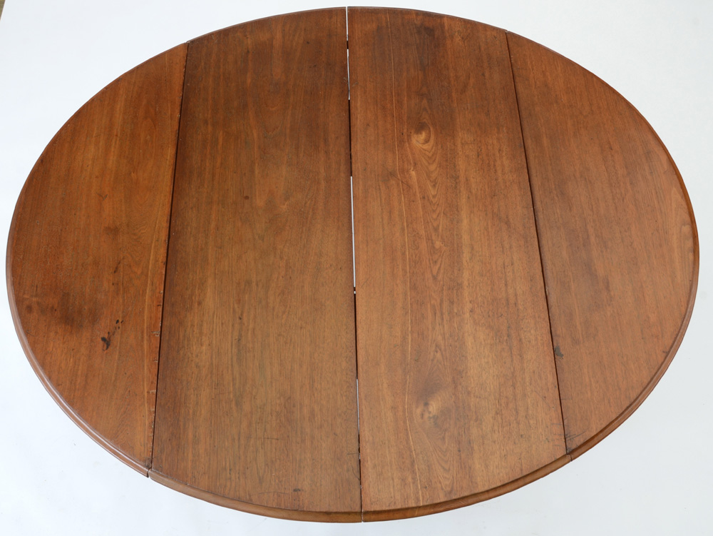 Antique Walnut  Drop Leaf Oak Dining Table