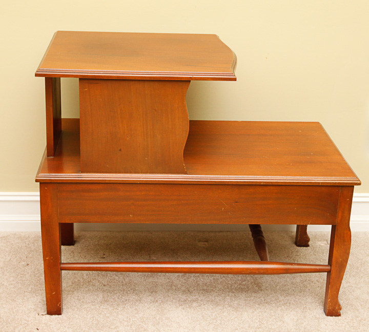 Cherry Stained Step Back Table