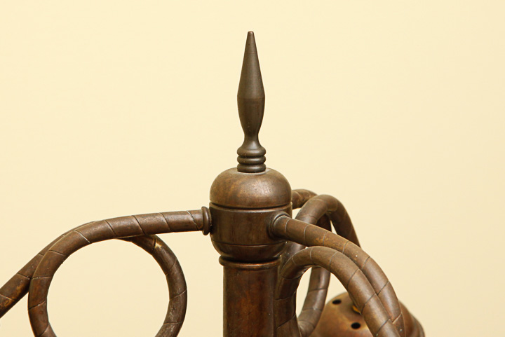 Art Nouveau Signed Stained Glass Table Lamp