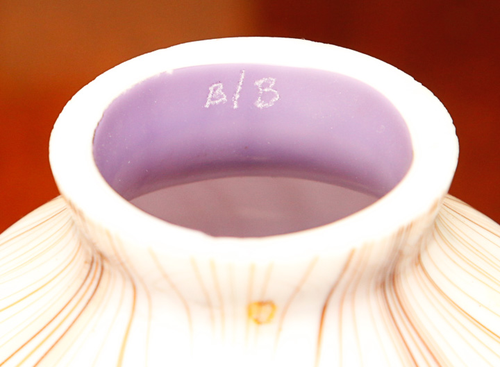 Art Nouveau Signed Stained Glass Table Lamp