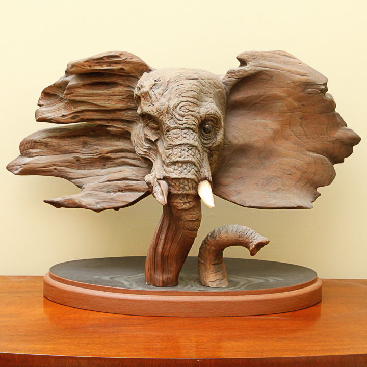 Rick Cain Limited Edition Wooden Sculpture "The Elder"