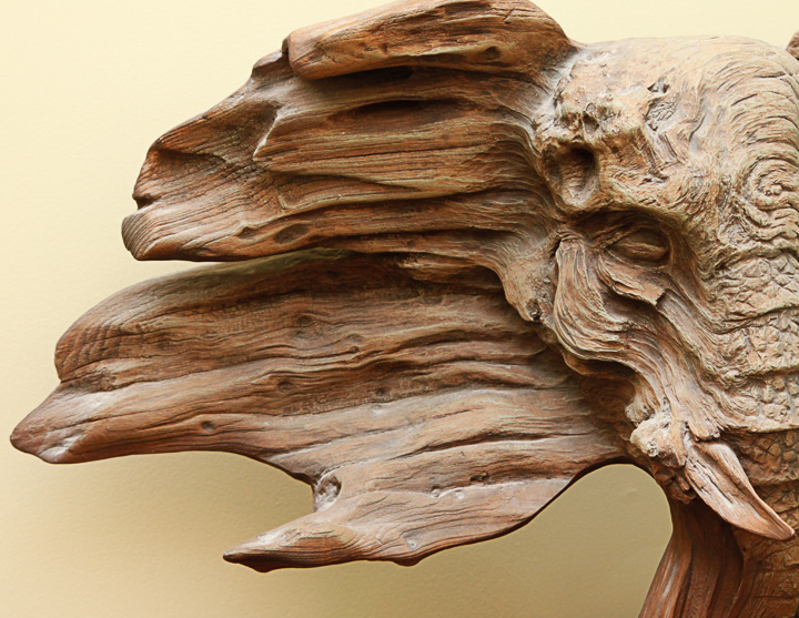 Rick Cain Limited Edition Wooden Sculpture "The Elder"