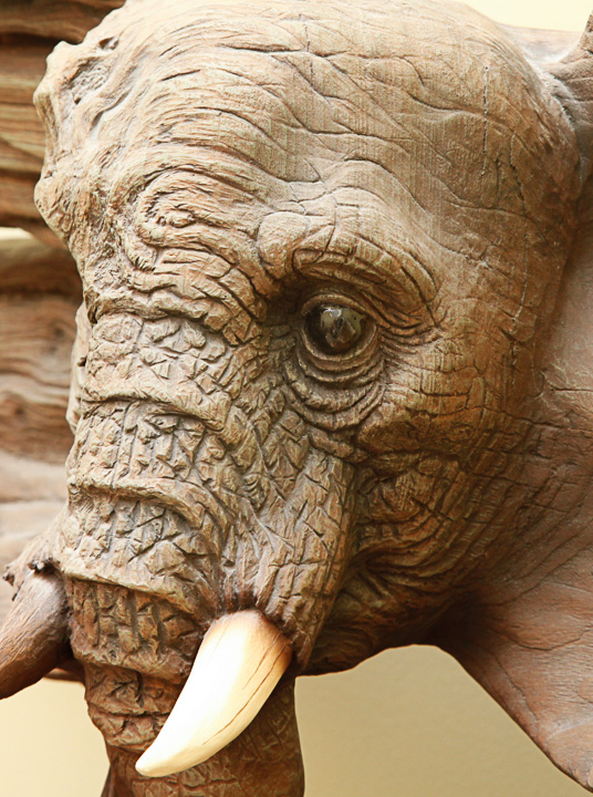 Rick Cain Limited Edition Wooden Sculpture "The Elder"