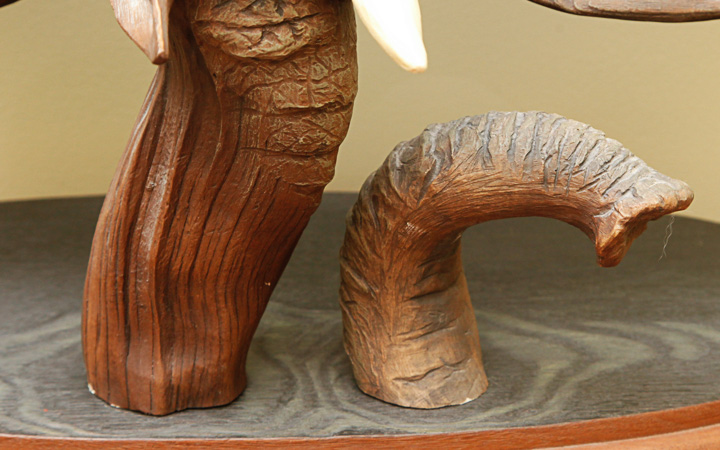 Rick Cain Limited Edition Wooden Sculpture "The Elder"