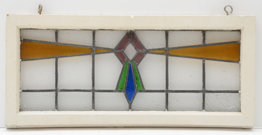 Horizontal Framed Stained Glass Panel