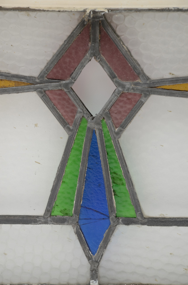 Horizontal Framed Stained Glass Panel