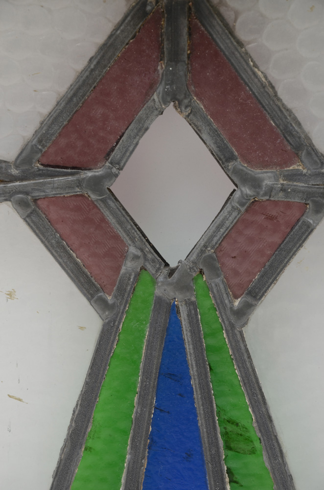 Horizontal Framed Stained Glass Panel