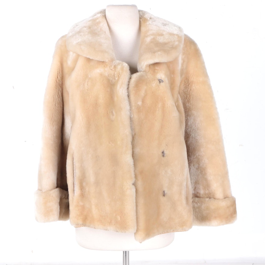 Women's Sheared Bleached Beaver Fur Jacket