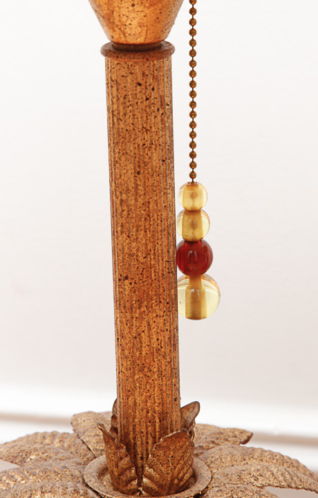 Vintage Tyndale Green Glass Table Lamps