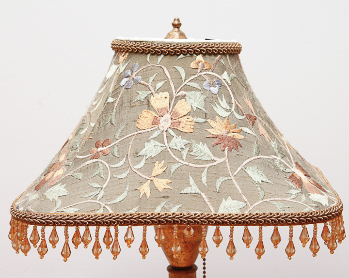 Vintage Tyndale Green Glass Table Lamps