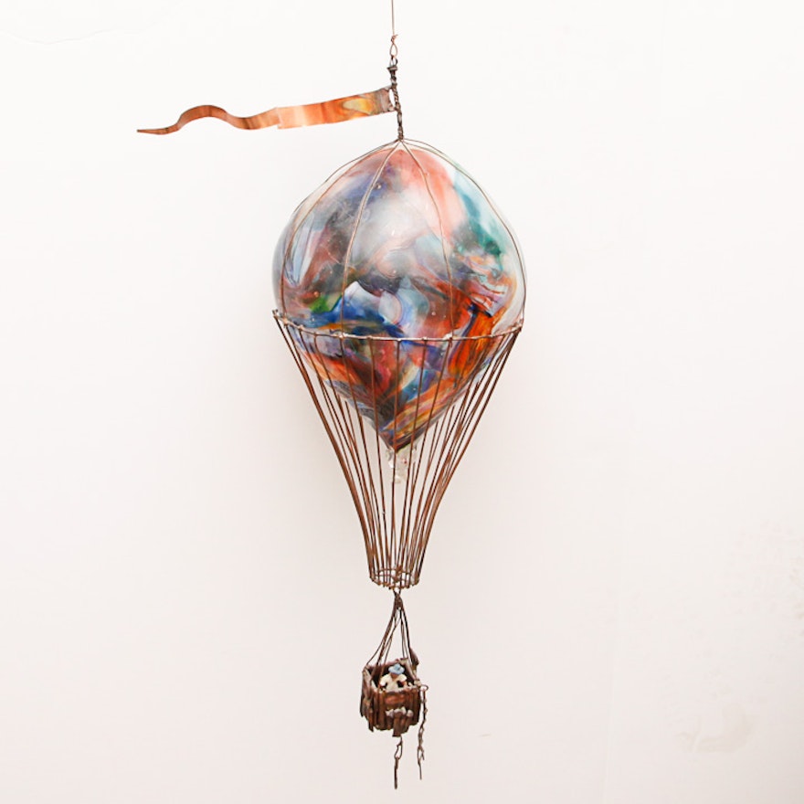 Mixed Media Hot Air Balloon Sculpture