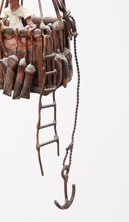 Mixed Media Hot Air Balloon Sculpture