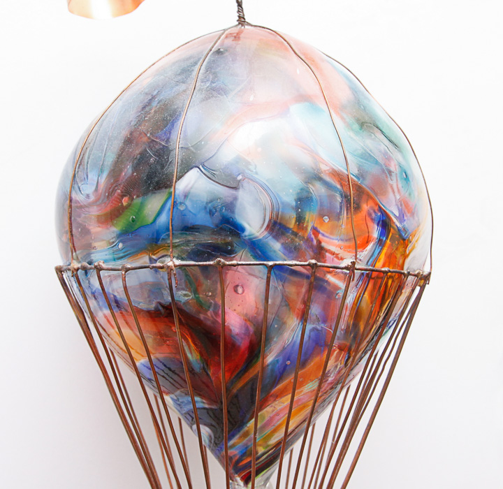 Mixed Media Hot Air Balloon Sculpture