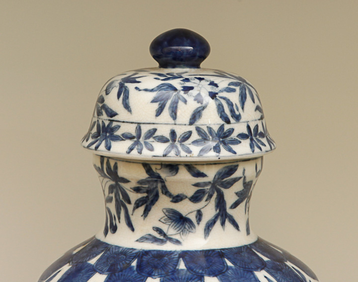 Vintage Blue and White Chinese Urn