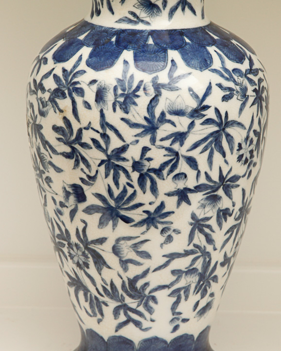 Vintage Blue and White Chinese Urn