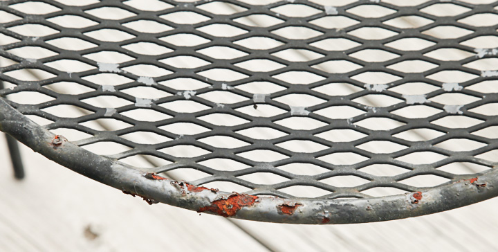 Vintage Mid Century Modern Metal Patio Rocking Chairs and Side Tables