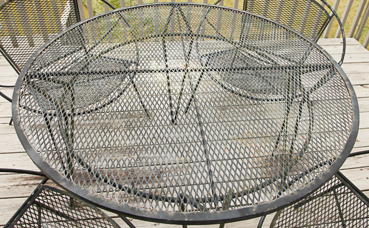 Vintage Mid Century Modern Salterini Style Metal Patio Dining Set