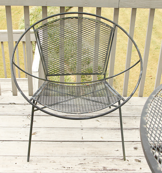 Vintage Mid Century Modern Salterini Style Metal Patio Dining Set