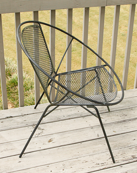 Vintage Mid Century Modern Salterini Style Metal Patio Dining Set