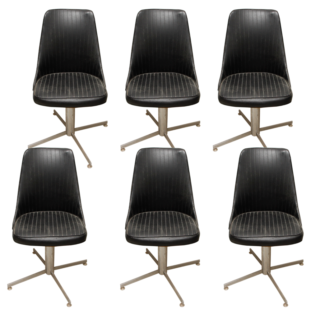 Mid Century Modern Vinyl Dining Chairs