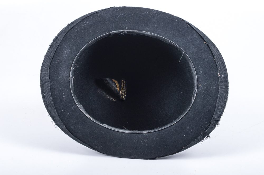 Vintage 1920s Black Felt Bowler Hat