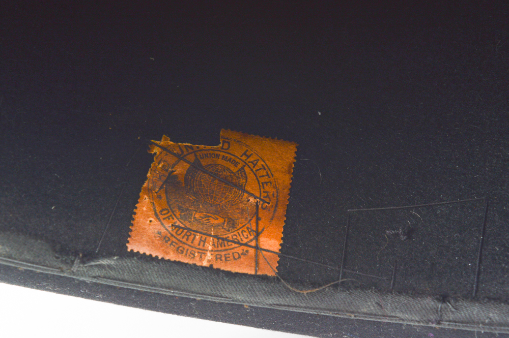 Vintage 1920s Black Felt Bowler Hat