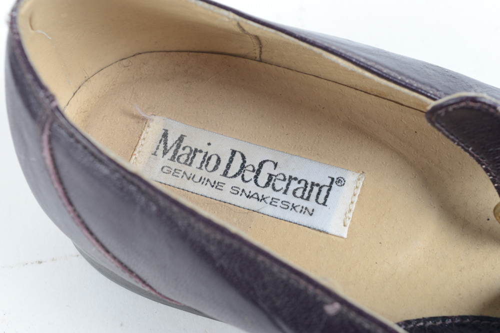 Men's Vintage Snake Skin Leather Shoes