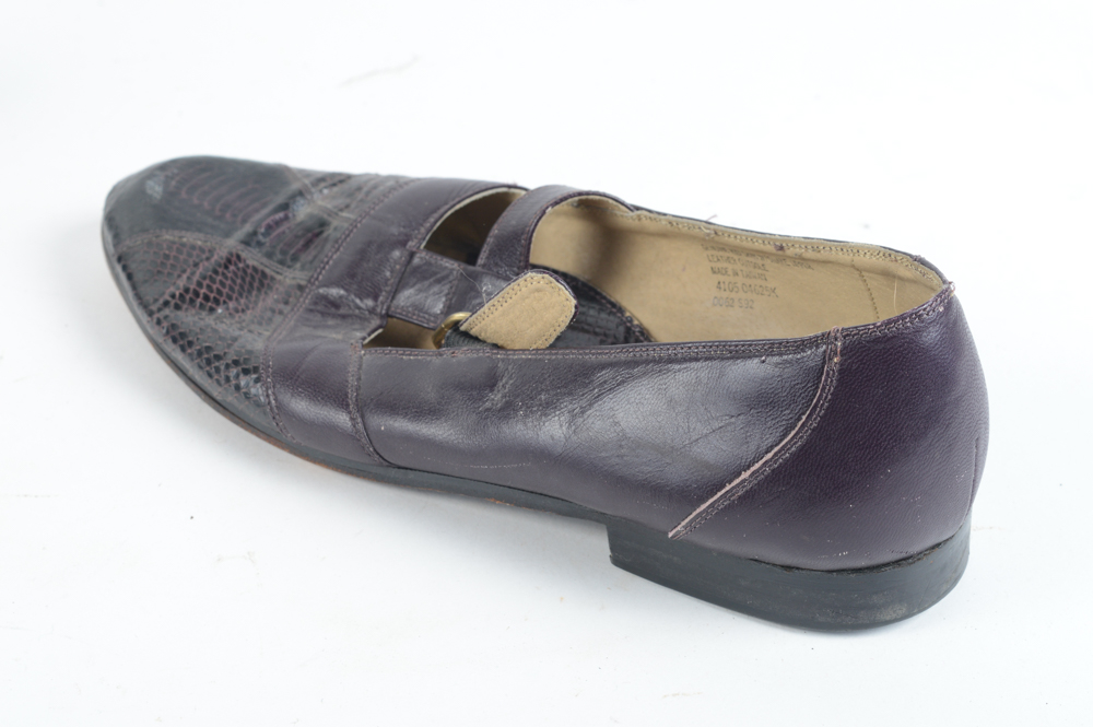 Men's Vintage Snake Skin Leather Shoes