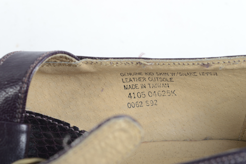 Men's Vintage Snake Skin Leather Shoes