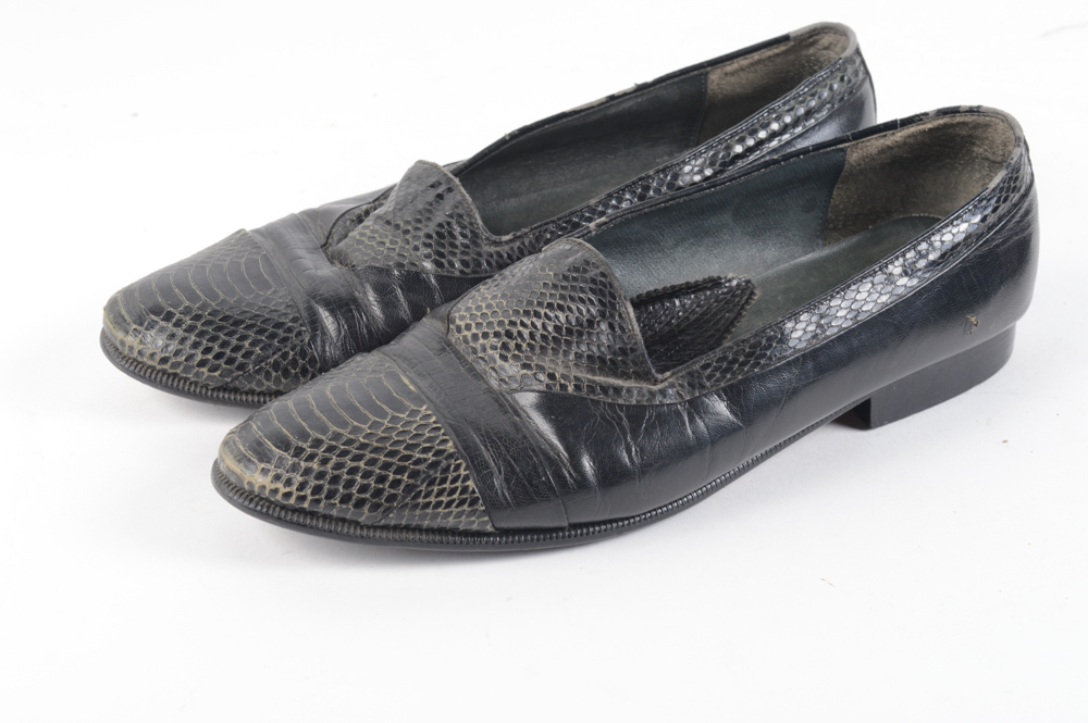 Men's Vintage Snake Skin Leather Shoes
