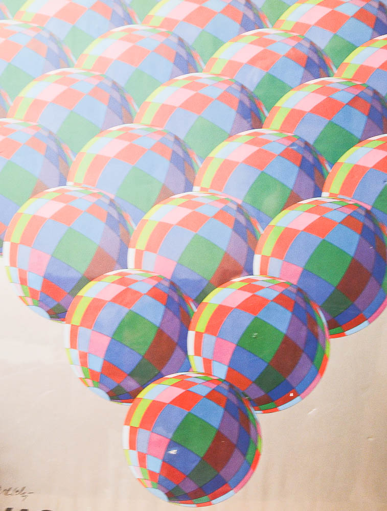 Vintage Offset Lithograph Poster on Paper After Victor Vasarely