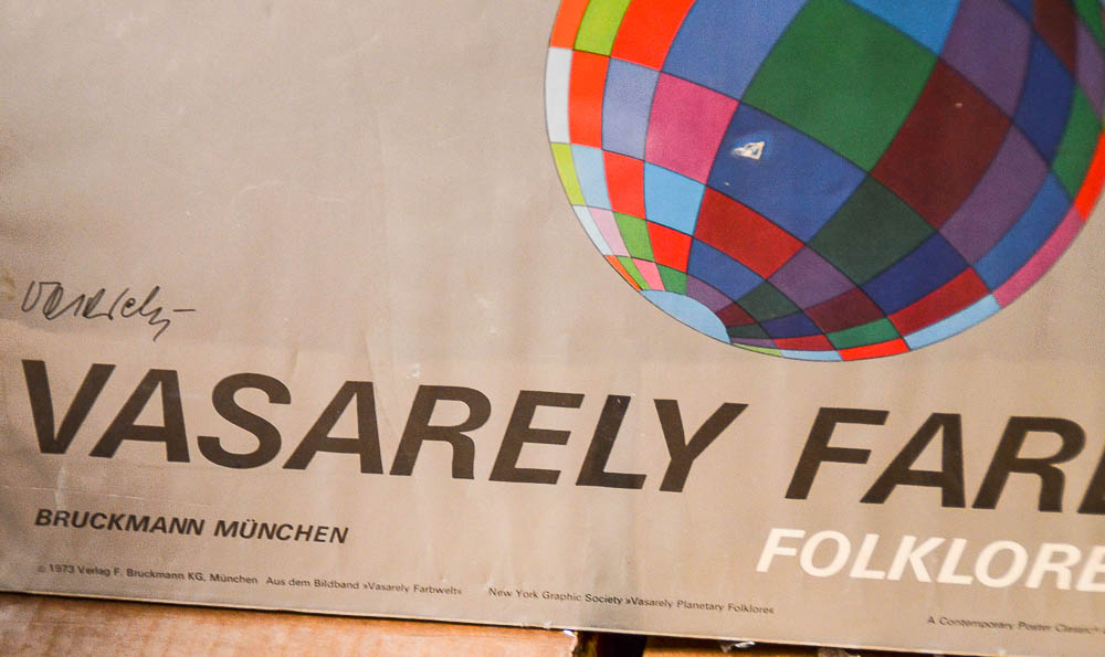 Vintage Offset Lithograph Poster on Paper After Victor Vasarely