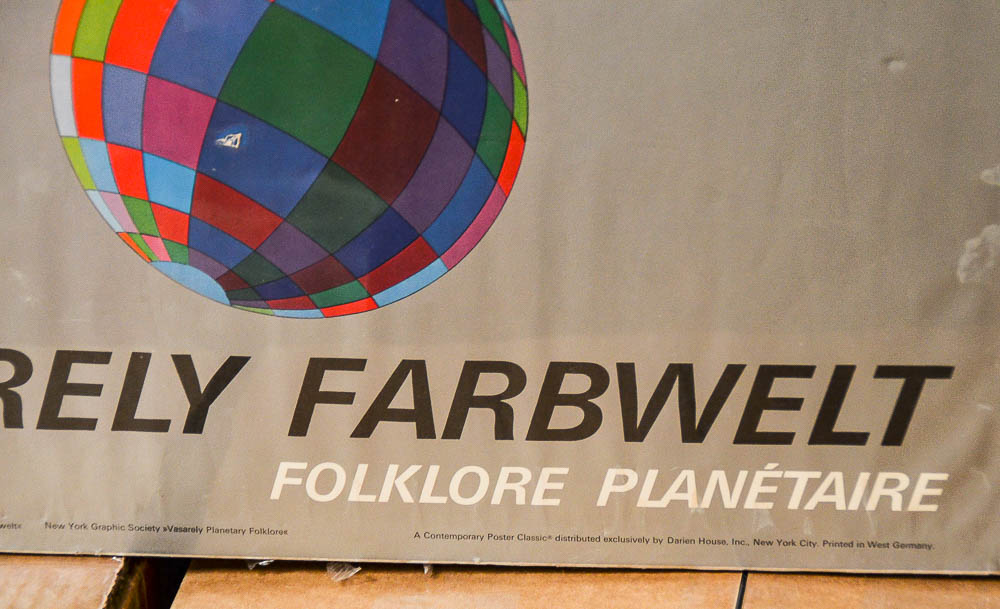 Vintage Offset Lithograph Poster on Paper After Victor Vasarely