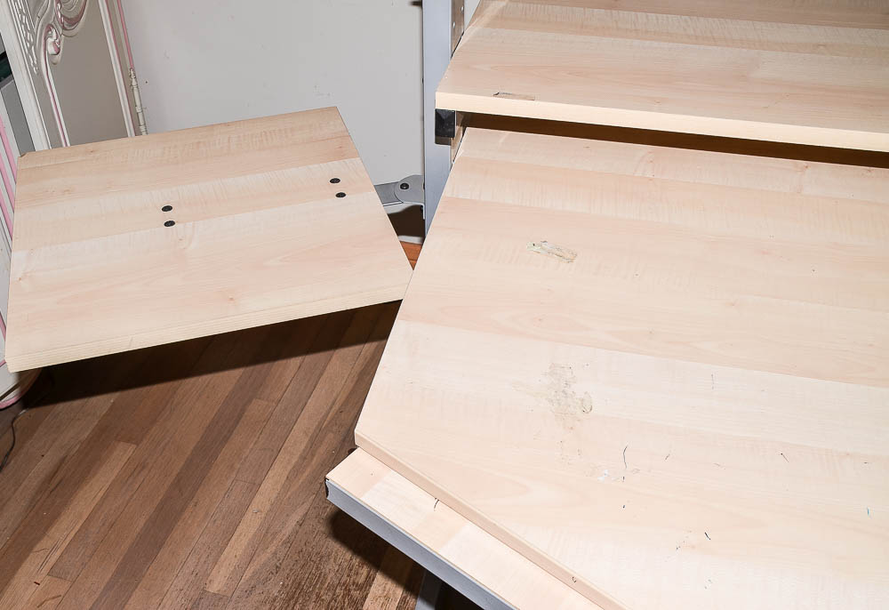 Wood And Steel Artist's Desk