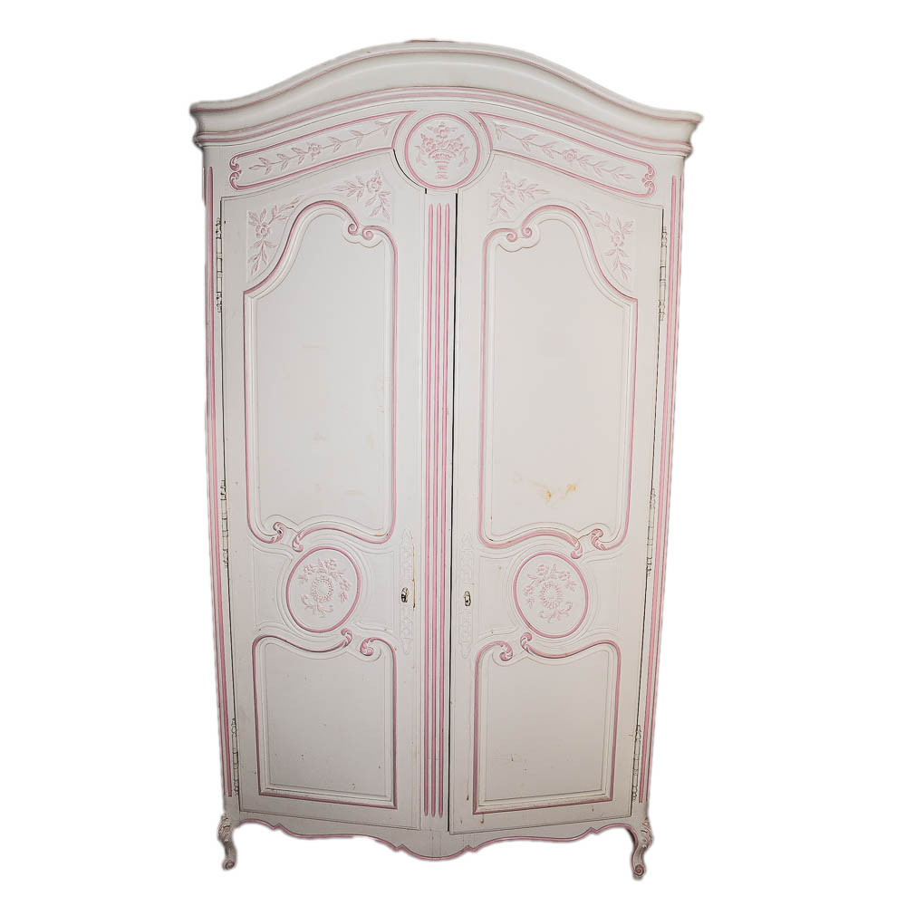 Painted Louis XV Style Provincial Armoire By Henredon