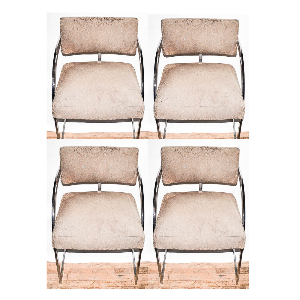 Four Modern Cantilever Armchairs