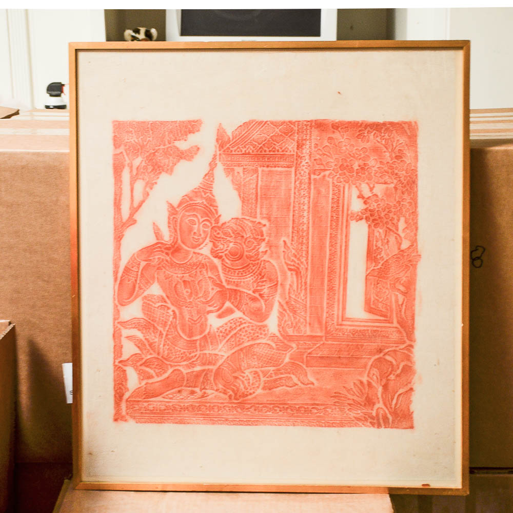 Thai Temple Rubbing "Human Makes Love to Busta Malee"