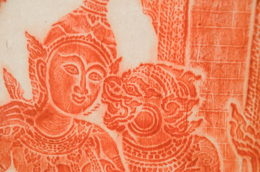 Thai Temple Rubbing "Human Makes Love to Busta Malee"