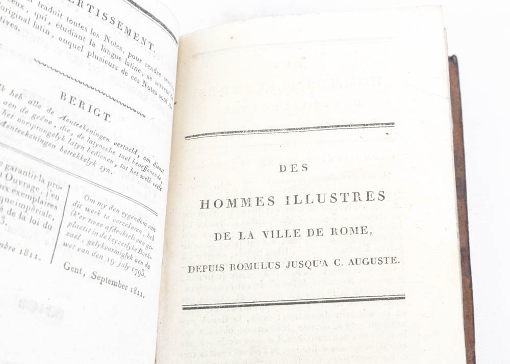 Antique 1811 "Des Homes Illustres De La Ville De Rome"