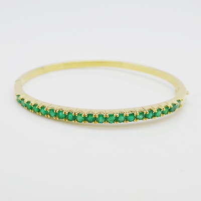 14K Yellow Gold Emerald Bracelet
