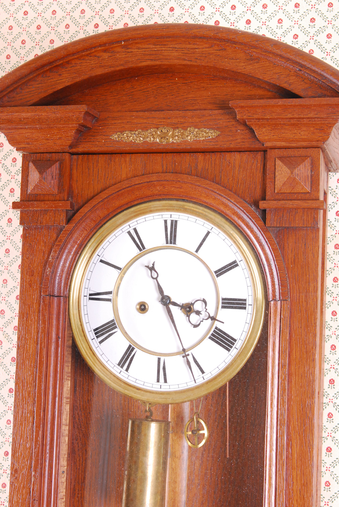 Vintage Oak Pendulum Wall Clock