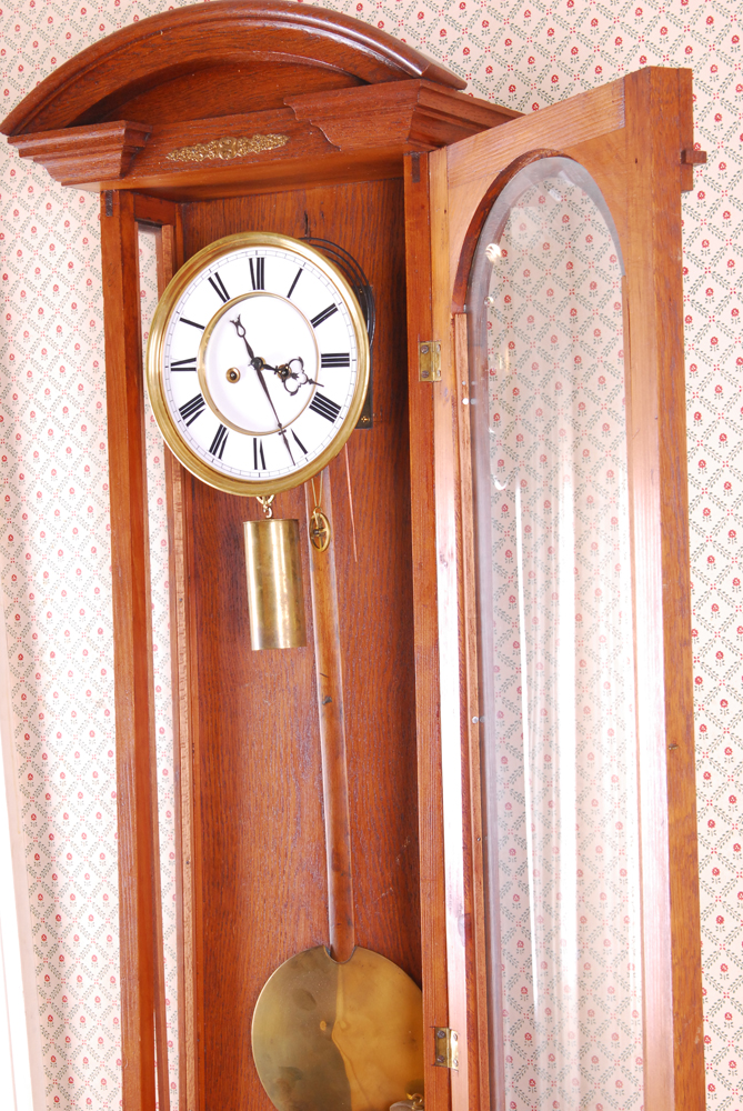 Vintage Oak Pendulum Wall Clock