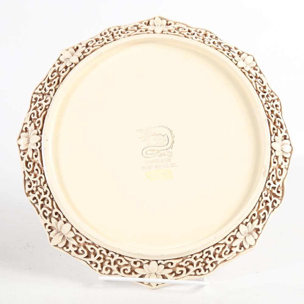 Arnart Imports "Ivory Dynasty" Vase and Plate